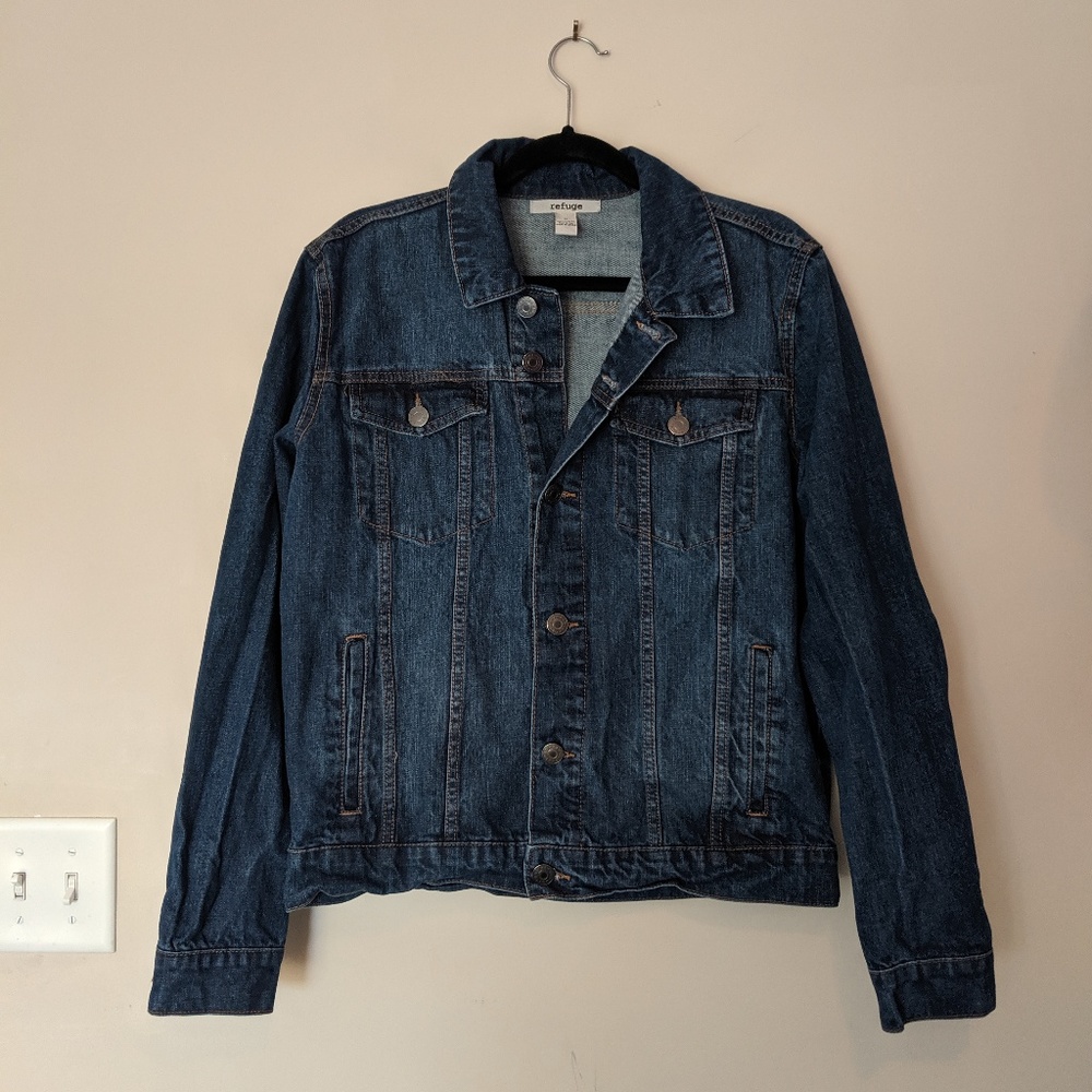 Charlotte Russe Refuge Dark Wash Denim Jacket